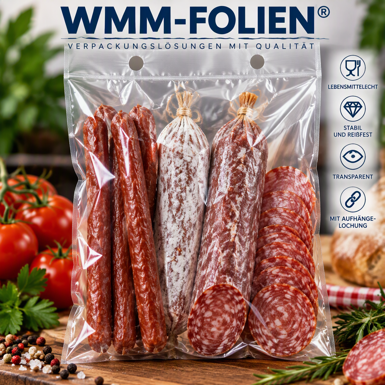 ABRISSBEUTEL MDPE/ HDPE FLACHBEUTEL GELOCHT VERPACKUNGSEINHEIT ABREISSBEUTEL